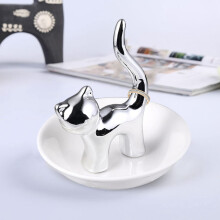 Cat Trinket Dish Jewellery Tray Cat Ring Holder Jewelry Dish Trinket Holder Fashion Bracelets Earrings Storage Tray B