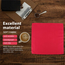 10 StüCk 48 X 48 Cm Polyester-Stoffservietten für Restaurant-Hochzeitsbankett-Dinner-Party, GroßEs Rot