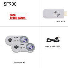 SF900 Retro Videogameconsole HD-Gamestick met 5000 Games voor NES SNES Draadloze Controller 16-Bits Consoles