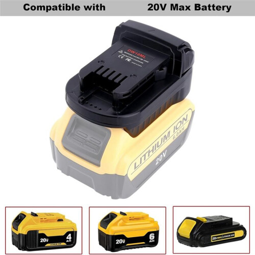 Adapter Compatible for  20V Max Battery to Replacement for  M18 18V Battery, DW18ML Adapter