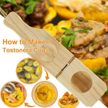 Wooden Tostonera Plantain Press Banana Smasher Maker Plantain Press Smasher Plantain Tostones Press with Handle