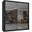 MN Furniture ( Black, 120cm) Modern  Sliding Door Wardrobe with Mirror 2