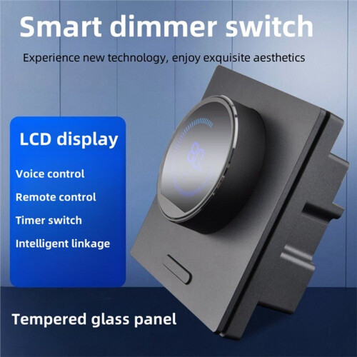 Dimmer  Panel Zigbee Tuya 86 Type Knob Light Brightness Adjustment Voice Control App Remote Control Display 2