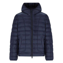 (S, Navy Blue) Diesel Mens Plain Hooded Jacket