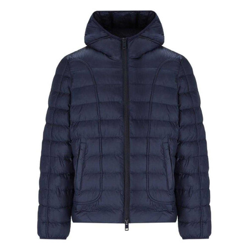 Diesel (S, Navy Blue) Diesel Mens Plain Hooded Jacket