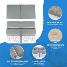 Children'S Neoprene Bathroom Kneeling Mat Set Foldable Bath Baby Bathroom Kneeling Mat Bathtub Non-Slip Mat