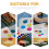 1Set Compact Transparant Mengplateau Met Spatels Voor Make-Up 6