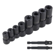 70500 Tap Socket Set 8 Pcs Use with 1/4" & 3/8" Drive, Fit MCTI Standard Tap (1/2" & 1/8" NPT, to 12mm Metric)