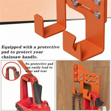 Suporte de Parede para Motosserra, Resistente e Ajustável, com 2 Ganchos para Armazenamento de Ferramentas e Motosserras Na Garagem.