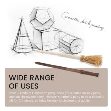 10 Pcs Wand Pencils Party Supplies And10 Pieces Witch Broom Pencils, Wand Pencils Theme Birthday Goody Bag Filler Favors