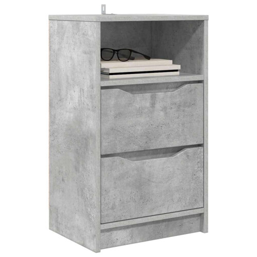 VidaXL vidaXL Bedside Table Concrete Grey 40 x 30 x 467 cm Engineered Wood 2