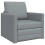 VidaXL vidaXL Folding Sofa Bed Light Grey 74 x 77 x 81 cm Fabric 2