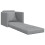 VidaXL vidaXL Folding Sofa Bed Light Grey 74 x 77 x 81 cm Fabric 4