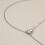 Shimmering Crystal Beaded Back Necklace Body Accessory-Silver 9