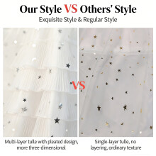 Star Decors Tulle Crinoline With Flexible Adjustment-White