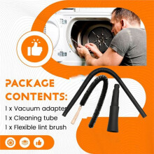Dryer Vent Cleaner Kit with Vacuum Attachment Hose Attachment Lint Brush for All Vacuum Cleaners