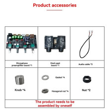 DC8-36V AMP Upgrade Karaoke Reverb Board Profesjonalny Przedwzmacniacz Mikrofonowy DSP Moduł Miksujący Anti-Whistle z HT21