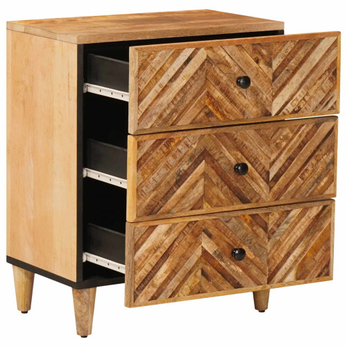 VidaXL vidaXL Bedside Table Brown 50 x 33 x 60 cm Solid Mango Wood 1