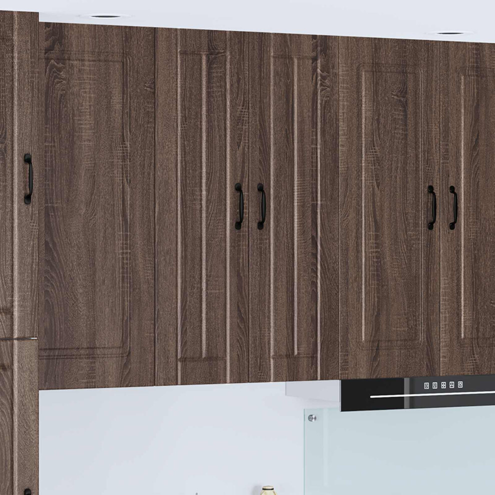 Vidaxl Wall Cabinet Lucca Brown Oak 60 X 31 X 100 Cm Engineered Wood