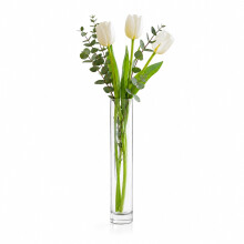 (30cm, Narrow Cylinder) Tall Glass Flower Vase Display