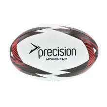 (4, White/Black/Red) Precision Momentum Rugby Training Ball
