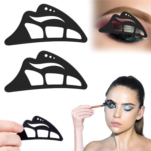 3pcs Eyeshadow Stencil 5 in 1 Silicone Eyeshadow Tool Reusable Eye Makeup Aid Stencils Eye Makeup Aid 2