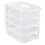 Extra Large 4-Tier Stackable Storage Box with Lid Clear Plastic Organizer Toy Building Block Storage Box 1