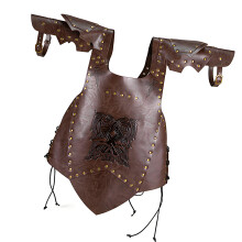 Tenue de Cosplay gothique, gilet en simili cuir,-Couleur café 09
