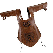Tenue de Cosplay gothique, gilet en simili cuir,-Marron 07