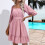 Womens Dresses Square Neck Tie Back Lantern Sleeve-White S 11