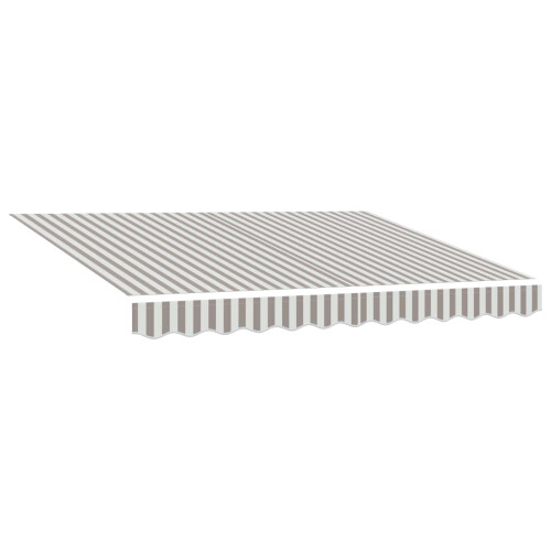 VidaXL vidaXL Awning Replacement Fabric Light Grey and White 4 x 3 m 2
