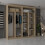 MN Furniture Double Sliding Doors Mirrored Wardrobes Oak 203cm 3