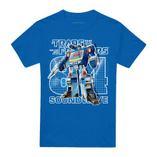 (S, Royal Blue) Transformers Unisex Adult Generations Retro Decepticon 1984 Soundwave T-Shirt