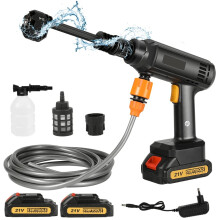6-in-1 Cordless Pressure Washer 30000RPM for Makita 18V Battery, Portable High Pressure Water Gun, Car Washer with 6 Spray Modes & 2 Batteries