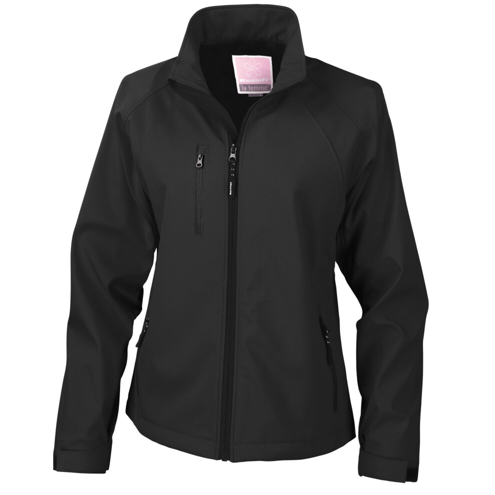 Result (12 Uk, Black) Womens/Ladies Soft Shell Jacket
