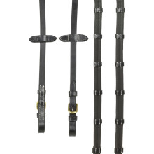 (Pony, Black) John Whitaker Pick N Mix 9 Leather Horse Reins