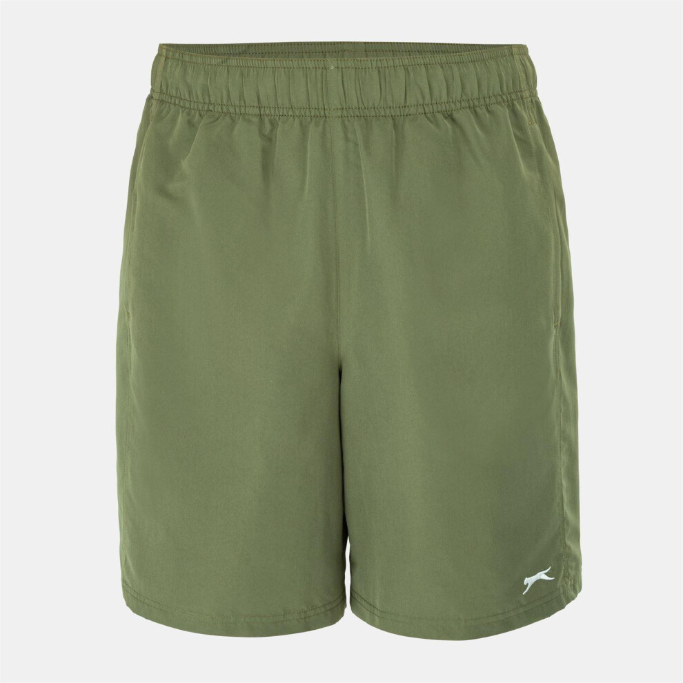 Slazenger (S, Olive Green) Mens Logo Shorts