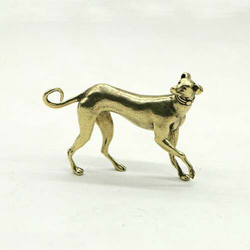 Kleine Messing Hond Ornament Tafelstuk 2