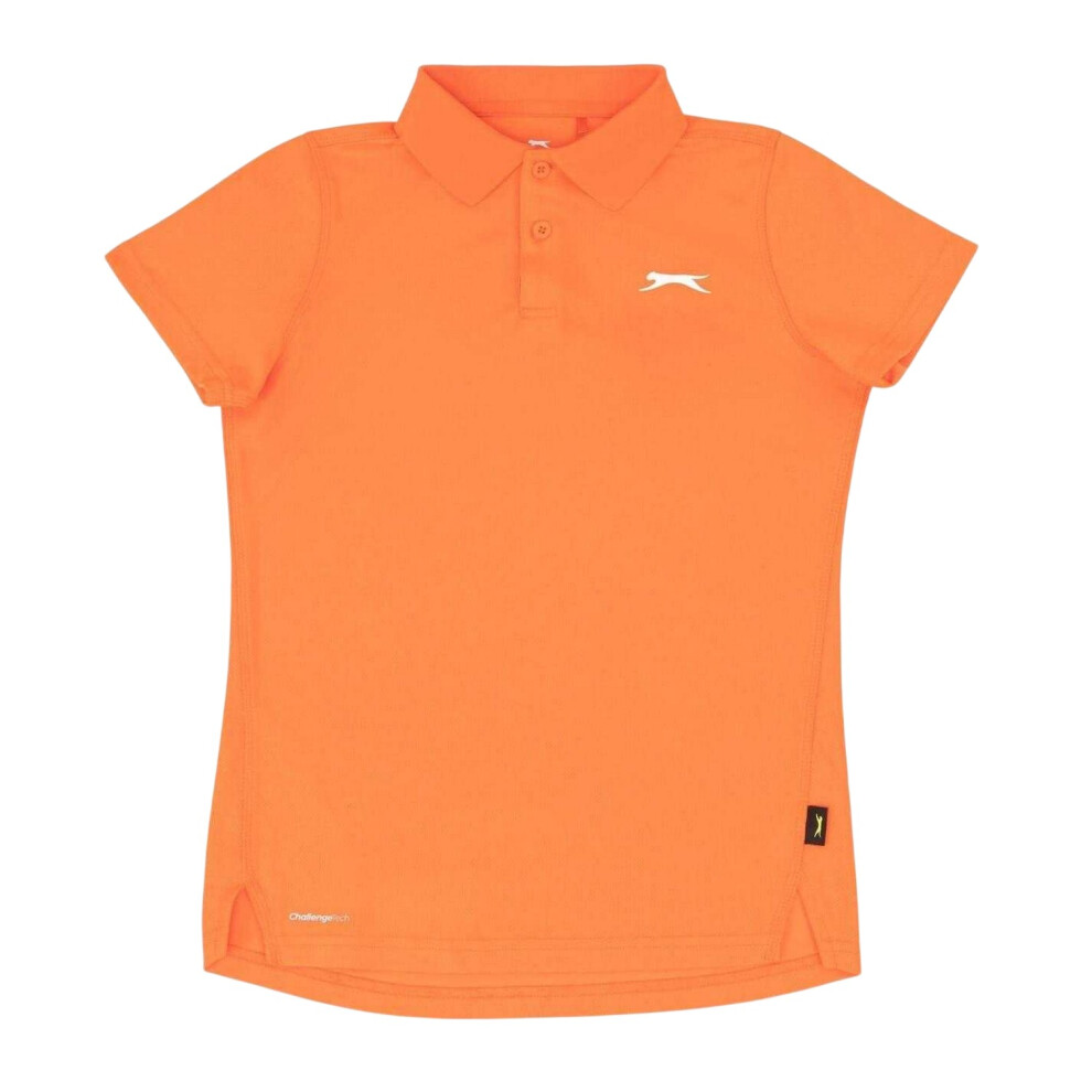 Slazenger (9-10 Years, Orange) Boys Lightweight Polo Shirt