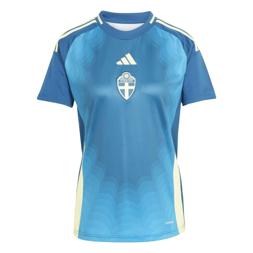 Adidas (14 Uk, Marine Blue) Womens/Ladies Sweden Fa Away Jersey