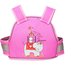 (Pink Elephant)Harnais enfant moto électrique avec impression dessin animé pour une expérience de conduite sûre