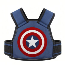 (Dark Blue Captain)Electric Motorcycle Child Harness With Cartoon Print For Safe Experience Riding