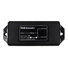 Novo Extensor POE de 2 Portas Gigabit 48V 1000Mbps - Repetidor PoE IEEE 802.3af/At para Câmera IP/NVR/AP, Extensor de Alcance de 100m