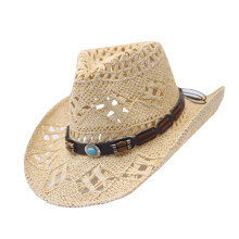 Chapeau de soleil tissé élégant, style bohème, chapeau de-Beige