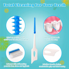 220pcs Interdental Brushes Silicone Dental Floss Picks Dental Brushes Dental Picks for Teeth Cleaning