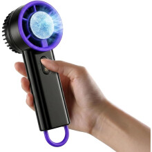 Grauer Mini Eiskühler Ventilator, USB, tragbar, kompakt für unterwegs