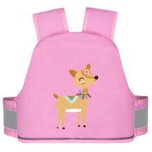 (Pink Deer)Elektro Motorrad Kindergeschirr mit Cartoon Druck für sicheres Fahrerlebnis