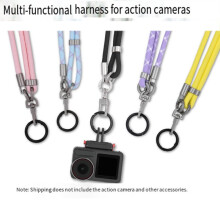 Universal Neck Strap Lanyard for Pocket 3 Action 5 ONE X5 Crossbody Rope Anti-Loss Design Adjustable Black