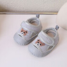 (Gray,15)Baby Sommer Sandalen mit weicher Sohle für Kleinkind Jungen Mädchen Spaß Cartoon Design