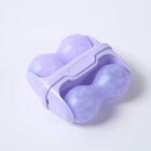 (Purple)Compact Facial Rejuvenation Device With Dualsided Roller For Skin Refreshing